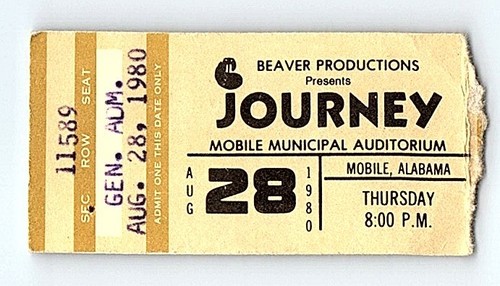 Journey concert ticket stub - journey,