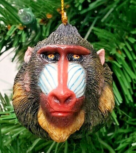 Monkey head mandrill christmas - monkey,