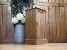 Antique Pitch Pine Pot Cupboard  Super Rustic Small Cabinet Lamp Table