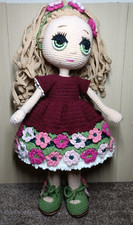 Amigurumi Crocheted Doll Figure Hand Made Approx 36 cm tall (W)