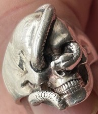 Theo Fennell Skull Snake Alias Sterling Silver L 1/2 Ring