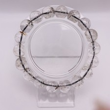 Rare Lemurian Quartz Bracelet - 10mm Beads - Strong Stretch Cord - Rainbows!