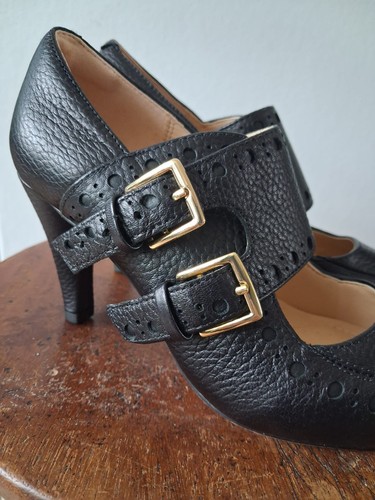 Clarks black leather - black,