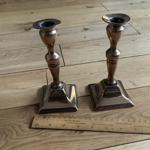 Pair vintage solid brass - pair,