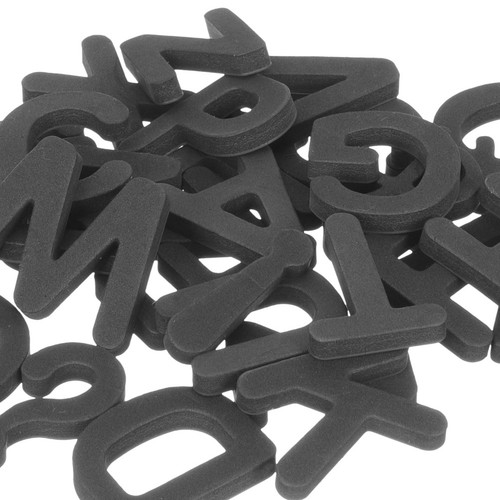 Black foam magnetic alphabet - magnetic,
