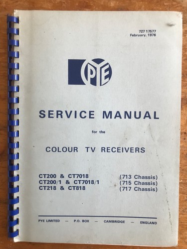 Pye 713 715 717 service - pye,