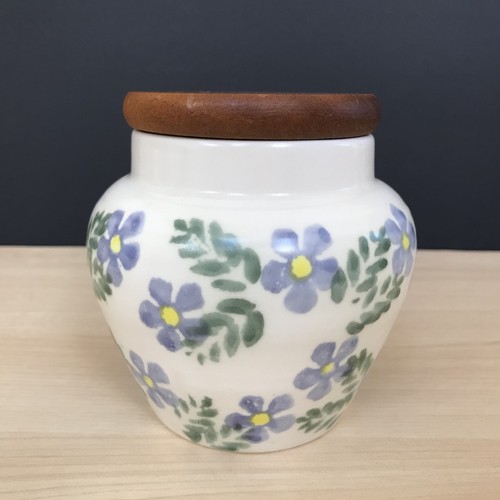 Studio pottery blue - pottery, floral
