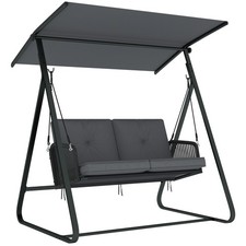 Outsunny seater rattan swing - 2-seater,