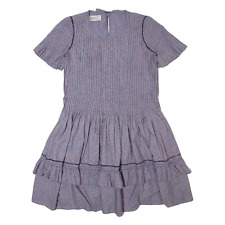 LUELLA Oversized Womens Fit & Flare Dress Purple Floral Knee Length UK 8