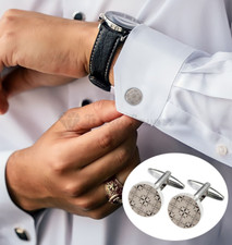 Engraved Round Cufflinks