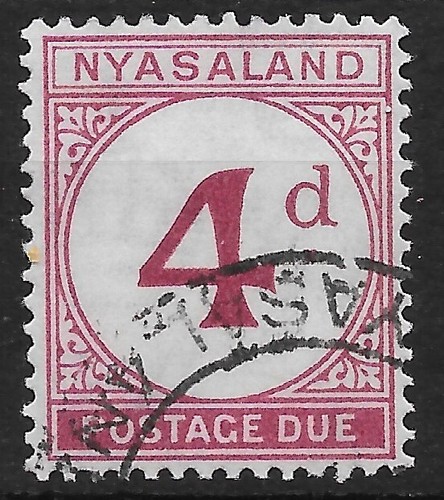 Nyasaland sgd4 1950 purple - nyasaland,