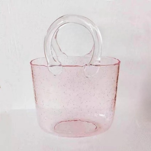 Purse glass vase cute - purse, clear