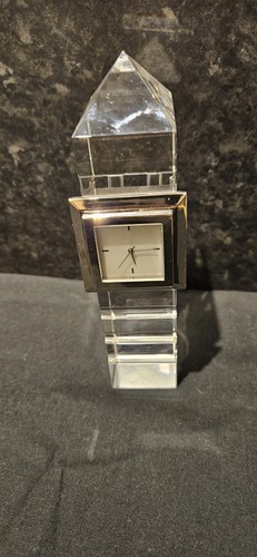 Glass desk paperweight with - paperweight,