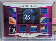 Derrick Rose 2024 Leaf Sports Game Used Game Used Rare M Octo Swatch Badge /12