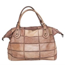 Wilsons Leather Large Patchwork Carry All Bag Purse Vintage