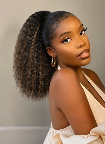 Drawstring ponytail afro - 12”,
