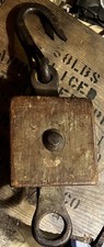 Antique Wooden Pulley Block w/