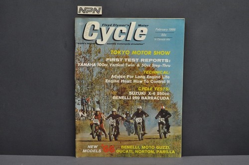 Vtg cycle magazine feb 1966 - cycle,