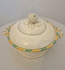 Art Deco Leeds Ware Soup Taureen with Lid