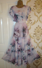 Monsoon Floral evening party wedding guest long quiz maxi dress size 8