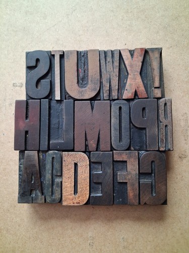 Vintage wooden letterpress - vintage,