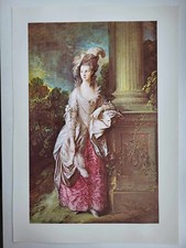Antique Print The Great Artists Gainsborough Hon Mrs Thomas Graham 36cm by 26cm