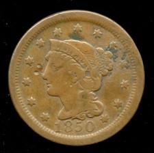 1850 USA One Cent   C10