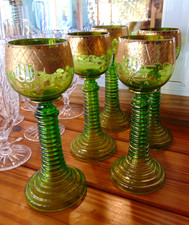 Moser Gold Gilded Green Glass