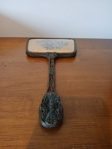Vintage handheld vanity mirror - vintage,