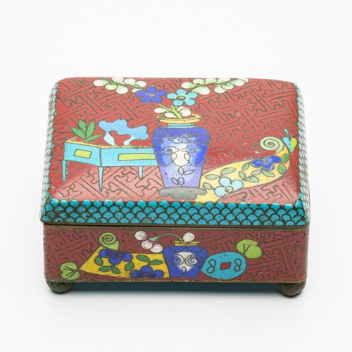 Chinese cloisonne box - cloisonne,