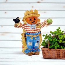 Partylite Scarecrow Jack-o-lantern Pumpkin Reed Diffuser Holder Halloween7.5"