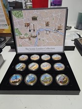 The Iconic London Collection. 12 Gold Plated Coins. Historic Sites.