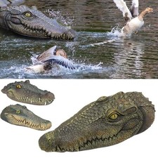 Artificial Crocodile Alligator Head Floating Resin Decoy Pool Pond Garden Decor