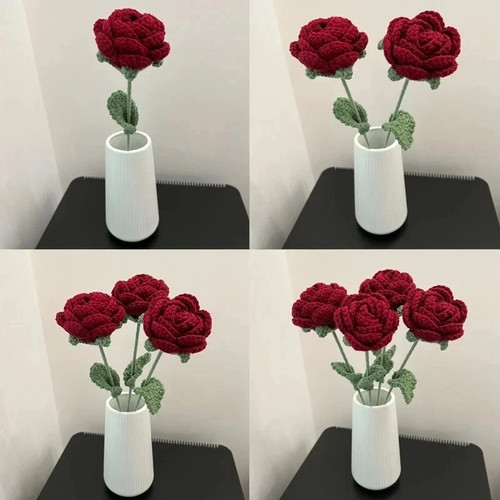 Pcs red wool - wool, crochet
