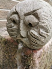 Church Gargoyle Stone Face REAL Small Sandstone water/wall feature 