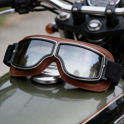 Vintage style leather - leather, goggles