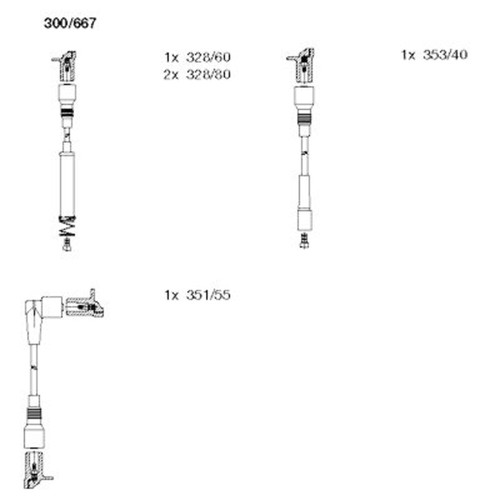 Ignition cable kit bremi fits - kit,