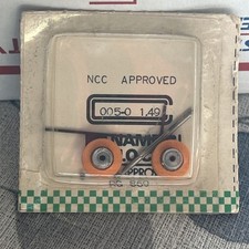 VINTAGE NAMRA H.O.C.C.I Slot car PAIR TIRES WHEELS ORANGE NOC RARE HTF AS IS