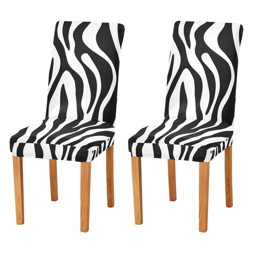 Zebra dining chair covers - chair, set
