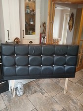 Black Leather Double Bed Headboard