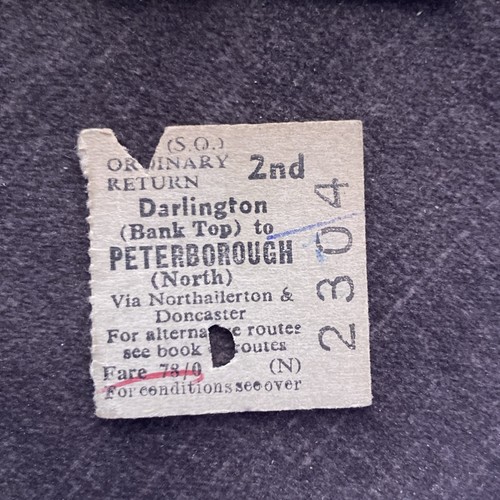 Half railway ticket - railway., (