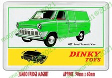 DINKY NO. 407 FORD TRANSIT VAN "GREEN" ART  NEW JUMBO FRIDGE MAGNET OR KEYRING