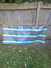 Vintage Beach Windbreaker 6ft Long Camping Holiday Retro 