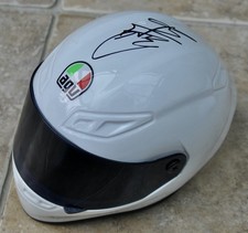 Carl Fogarty Signed 1/2 Scale AGV Crash Helmet Foggy Ducati Honda W/COA Proof