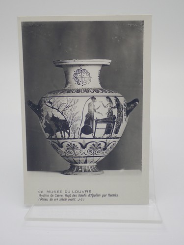 Apollo and hermes greek vase - and,