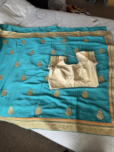 Heavy saree with stitched - saree,