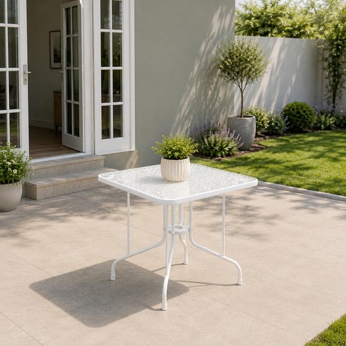 White square garden - white, bistro