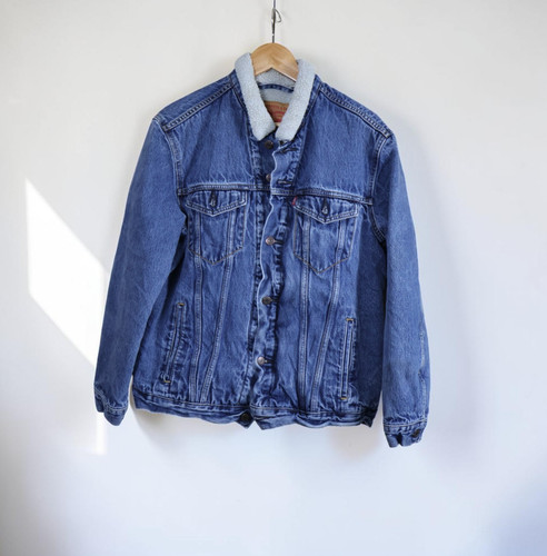 Levis mens blue sherpa - blue, lined