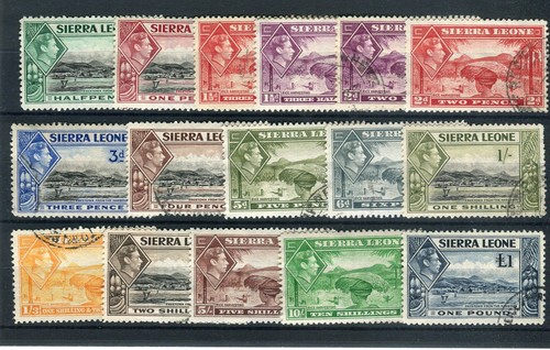 Sierra leone kgvi 1938 set - 1938-44,
