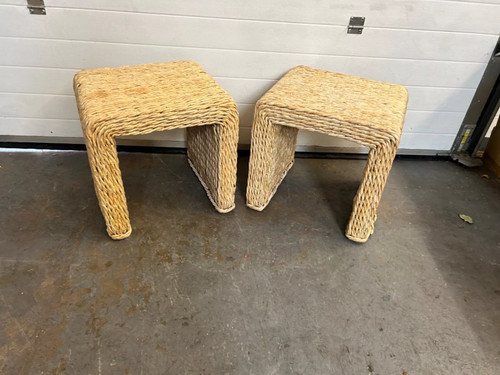 Two wicker side - two, old